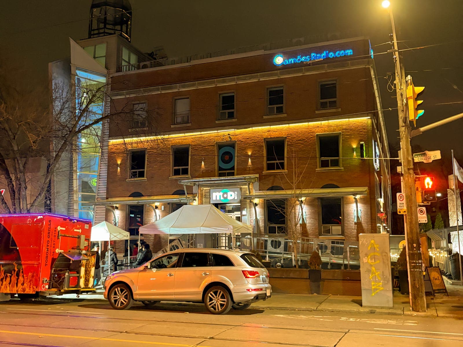 The outside of The Mod Club in Toronto before the show