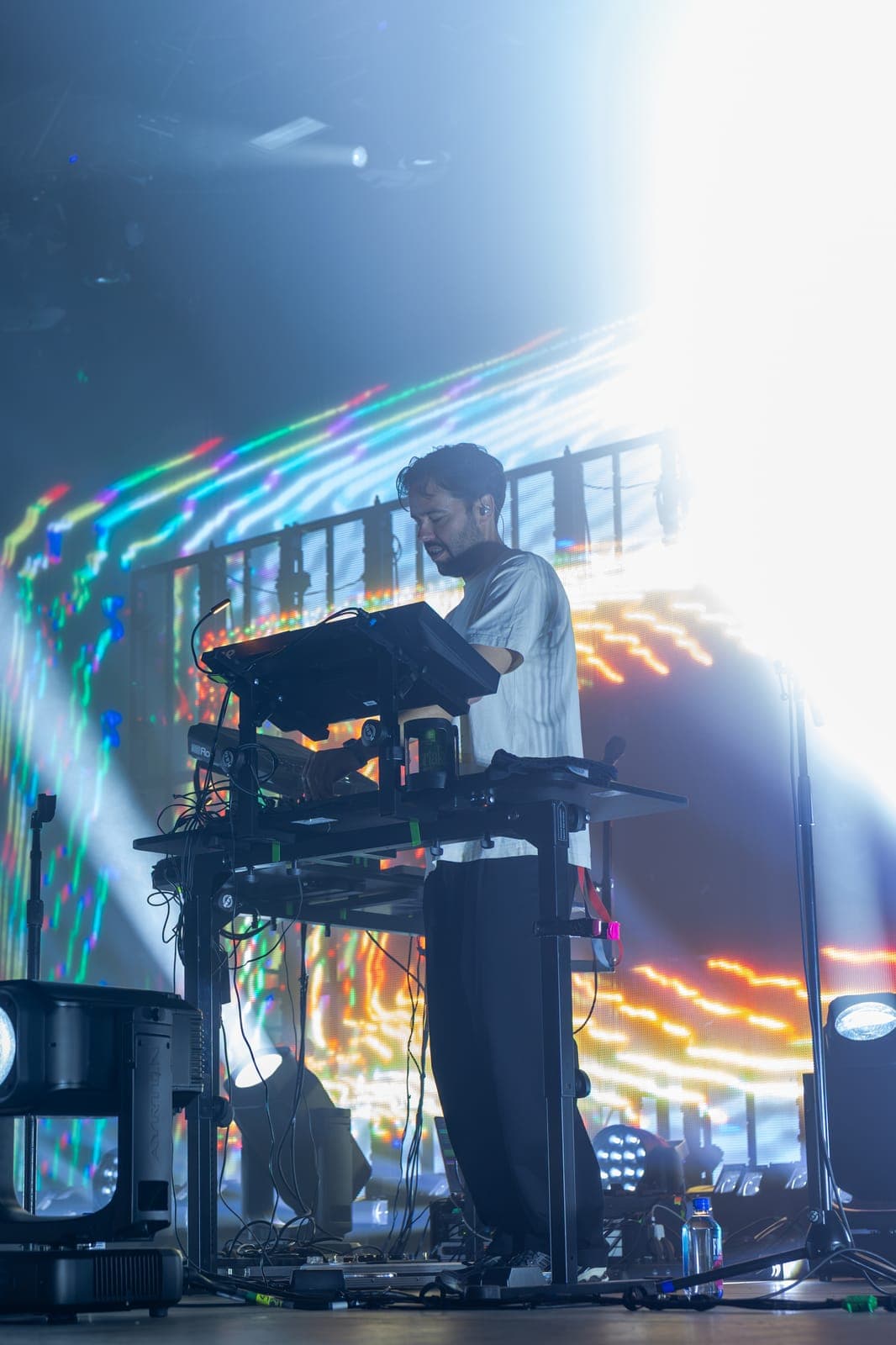Helsloot joins Tinlicker on stage and works his Roland rig against a screen of streaking light trails at HISTORY Toronto